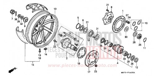 ROUE ARRIERE VFR750RK de 1989
